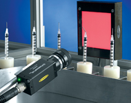 Figure 3. Inspection of syringe and needle for straightness and amount of epoxy